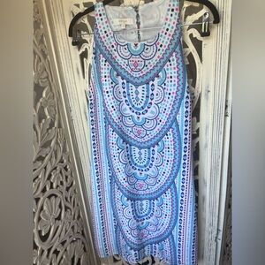 Sleeveless Blue Patterned Midi Dress by Lilly Pulitzer